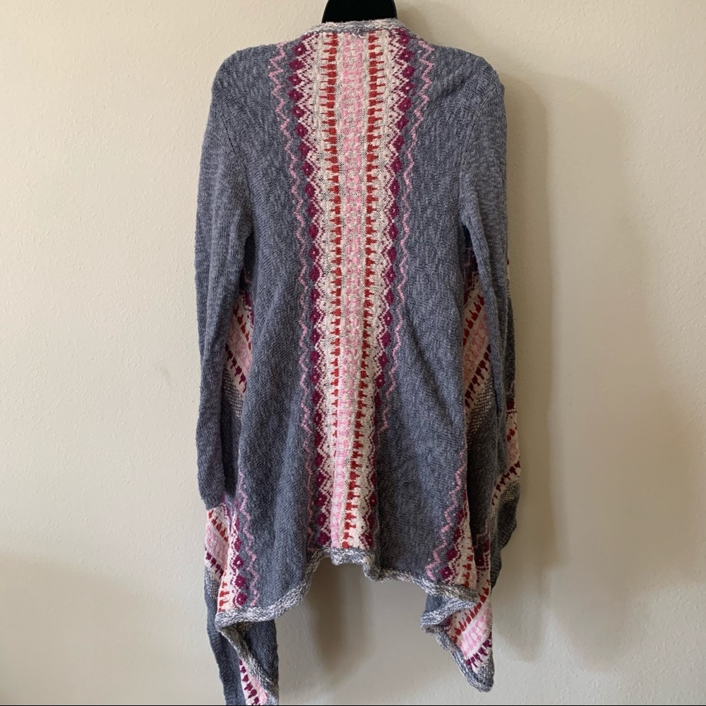Mossimo Asymmetric Multicolor Open Knit Cardigan - Picture 3 of 7